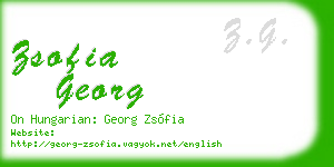 zsofia georg business card